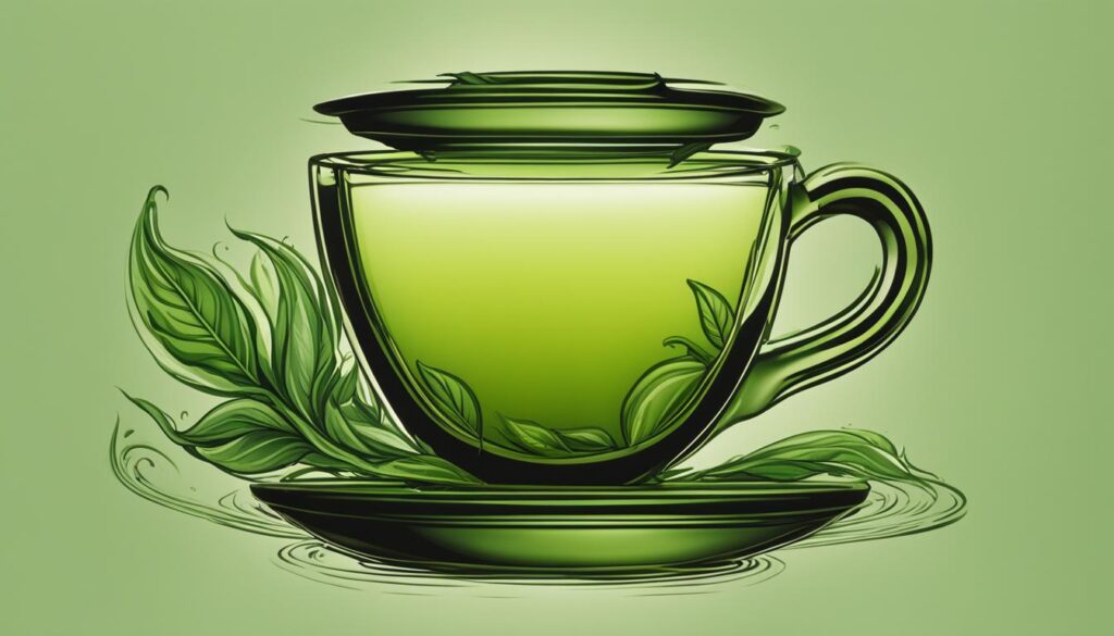 Green tea brewing