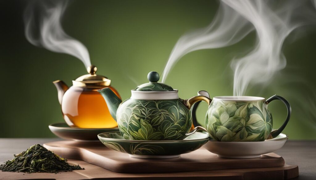 green and white tea