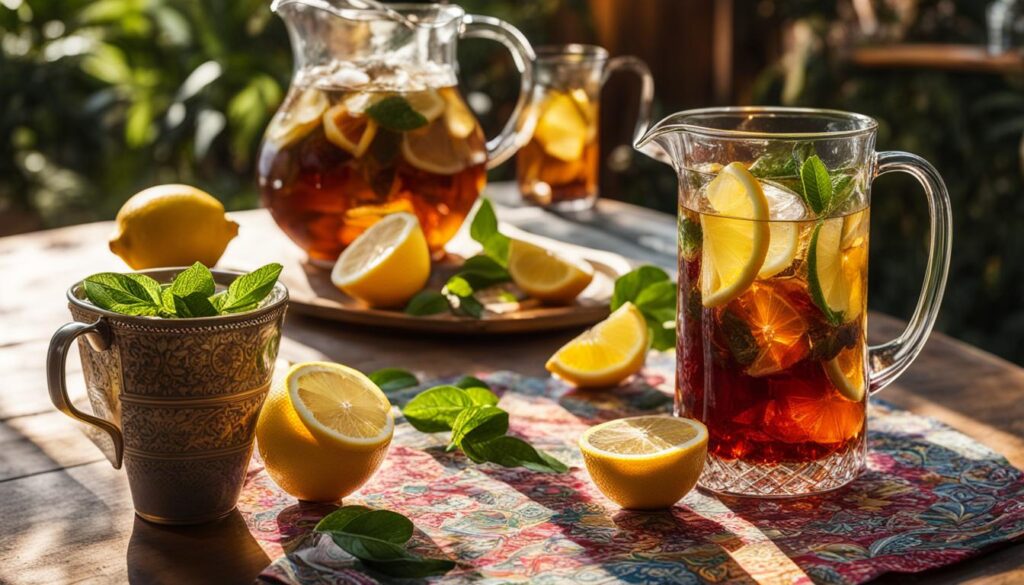 summer iced tea infusions