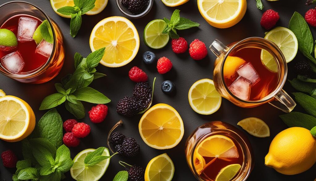 summer iced tea infusions
