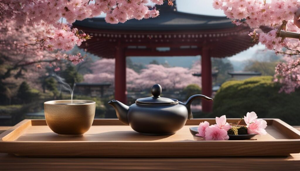 Buddhist-inspired tea ceremony themes