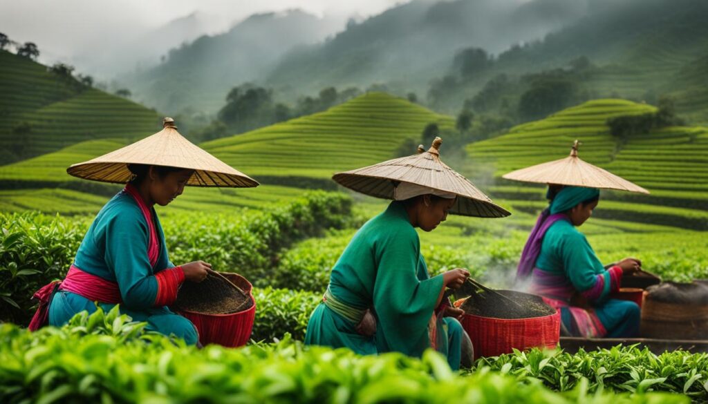 Green Tea Harvesting and Processing