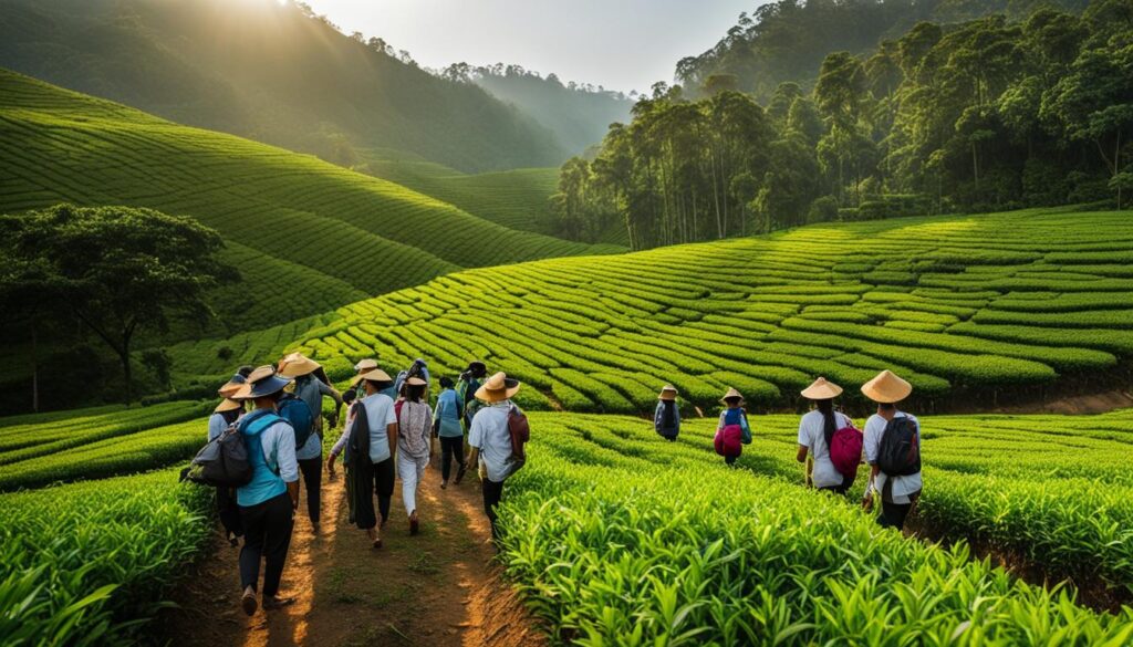 Green tea plantation tourism