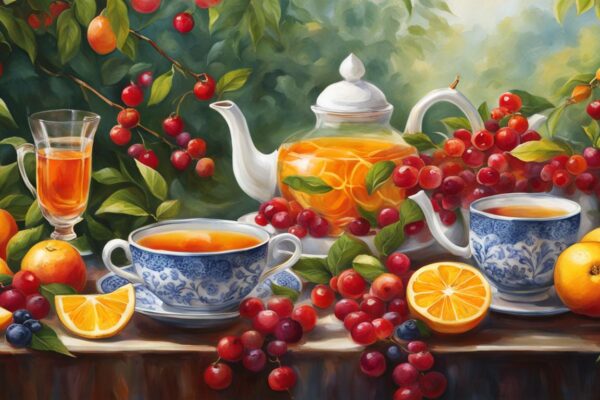 Tea and Fruit Pairing Art