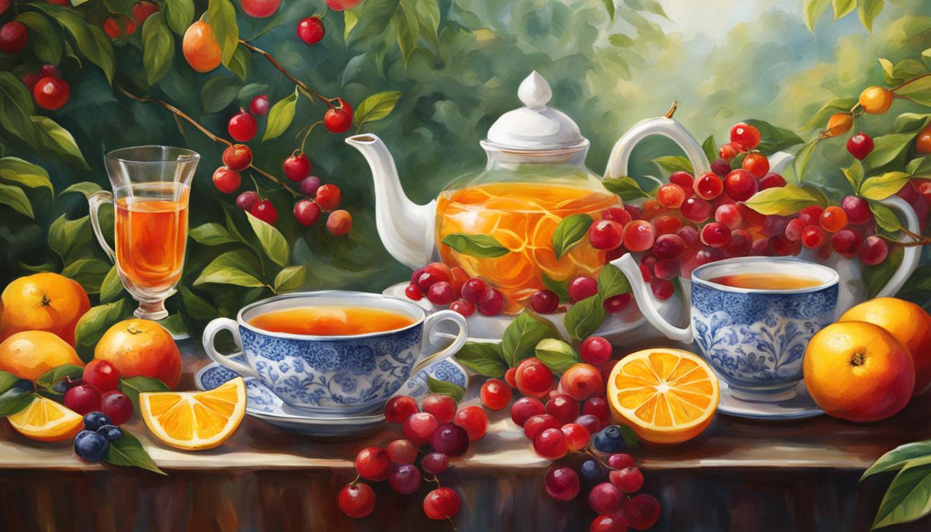 Tea and Fruit Pairing Art