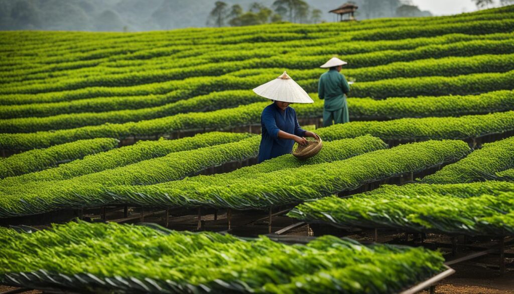 Tea leaf processing