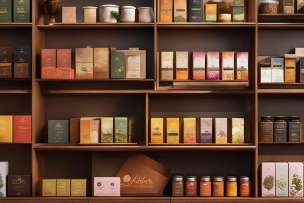 Retail View on Tea Boxes