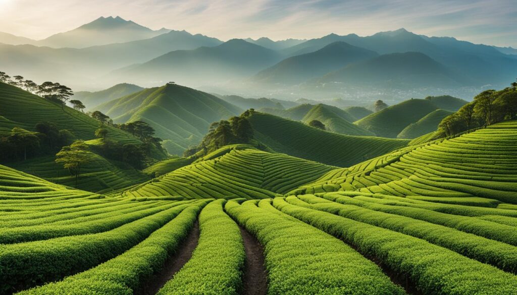 Tea farm in Japan