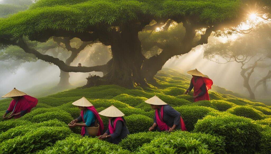 Tea plantation mystical practices